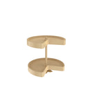 REV A SHELF : Polymer Kidney-Shaped 2-Shelf Lazy Susan w/Bottom Mount Hardware for Corner Wall Cabinets