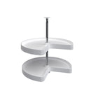 REV A SHELF : Polymer Kidney-Shaped 2-Shelf Lazy Susan for Corner Base Cabinets