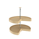 REV A SHELF : Polymer Kidney-Shaped 2-Shelf Lazy Susan for Corner Base Cabinets