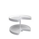 REV A SHELF : Polymer Kidney-Shaped 2-Shelf Lazy Susan w/Bottom Mount Hardware for Corner Base Cabinets