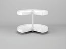REV A SHELF : Polymer Kidney-Shaped 2-Shelf Lazy Susan w/Bottom Mount Hardware for Corner Base Cabinets