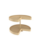 REV A SHELF : Polymer Kidney-Shaped 2-Shelf Lazy Susan w/Bottom Mount Hardware for Corner Base Cabinets