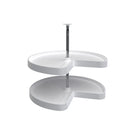 REV A SHELF : Polymer Kidney-Shaped 2-Shelf Lazy Susan for Corner Base Cabinets