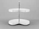 REV A SHELF : Polymer Kidney-Shaped 2-Shelf Lazy Susan for Corner Base Cabinets