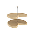 REV A SHELF : Polymer Kidney-Shaped 2-Shelf Lazy Susan for Corner Base Cabinets