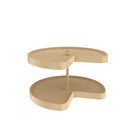 REV A SHELF : Polymer Kidney-Shaped 2-Shelf Lazy Susan w/Bottom Mount Hardware for Corner Base Cabinets