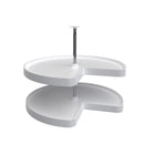 REV A SHELF : Polymer Kidney-Shaped 2-Shelf Lazy Susan for Corner Base Cabinets