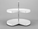REV A SHELF : Polymer Kidney-Shaped 2-Shelf Lazy Susan for Corner Base Cabinets
