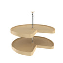 REV A SHELF : Polymer Kidney-Shaped 2-Shelf Lazy Susan for Corner Base Cabinets