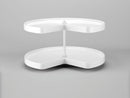 REV A SHELF : Polymer Kidney-Shaped 2-Shelf Lazy Susan w/Bottom Mount Hardware for Corner Base Cabinets
