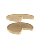REV A SHELF : Polymer Kidney-Shaped 2-Shelf Lazy Susan w/Bottom Mount Hardware for Corner Base Cabinets