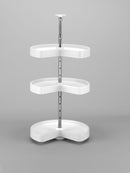 REV A SHELF : Polymer Kidney-Shaped 3-Shelf Lazy Susan for 31" H Corner Wall Cabinets