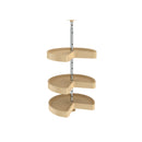 REV A SHELF : Polymer Kidney-Shaped 3-Shelf Lazy Susan for 31" H Corner Wall Cabinets