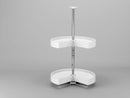 REV A SHELF : Polymer Pie-Cut 2-Shelf Lazy Susan for Corner Wall Cabinets