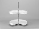 REV A SHELF : Polymer Pie-Cut 2-Shelf Lazy Susan for Corner Base Cabinets