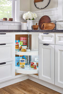 REV A SHELF : Polymer Pie-Cut 2-Shelf Lazy Susan for Corner Base Cabinets