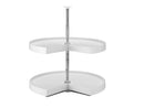 REV A SHELF : Polymer Pie-Cut 2-Shelf Lazy Susan for Corner Base Cabinets