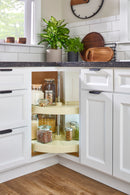 REV A SHELF : Polymer Pie-Cut 2-Shelf Lazy Susan for Corner Base Cabinets