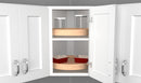 REV A SHELF : Banded Wood Full-Circle Lazy Susan Shelf for Corner Wall Cabinets