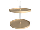REV A SHELF : Banded Wood Full-Circle 2-Shelf Lazy Susans for Corner Base Cabinets