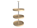 REV A SHELF : Banded Wood Full-Circle 3-Shelf Lazy Susans for 38" H Corner Wall Cabinets