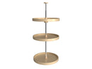 REV A SHELF : Banded Wood Full-Circle 3-Shelf Lazy Susans for 38" H Corner Wall Cabinets