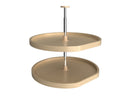 REV A SHELF : Banded Wood D-Shaped 2-Shelf Lazy Susans for Corner Base Cabinets