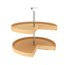REV A SHELF : Banded Wood Pie-Cut 2-Shelf Lazy Susans for Corner Base Cabinets