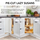 REV A SHELF : Banded Wood Pie-Cut 2-Shelf Lazy Susans for Corner Base Cabinets
