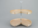 REV A SHELF : Banded Wood Pie-Cut 2-Shelf Lazy Susans for Corner Base Cabinets