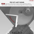 REV A SHELF : Banded Wood Pie-Cut 2-Shelf Lazy Susans for Corner Base Cabinets