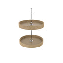 REV A SHELF : Natural Wood Full-Circle 2-Shelf Lazy Susans for Corner Wall Cabinets