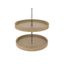 REV A SHELF : Natural Wood Full-Circle 2-Shelf Lazy Susans for Corner Base Cabinets