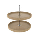 REV A SHELF : Natural Wood Full-Circle 2-Shelf Lazy Susans for Corner Base Cabinets