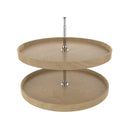 REV A SHELF : Natural Wood Full-Circle 2-Shelf Lazy Susans for Corner Base Cabinets