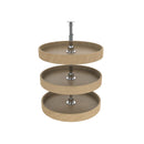 REV A SHELF : Natural Wood Full-Circle 3-Shelf Lazy Susans for 36" H Corner Wall Cabinets