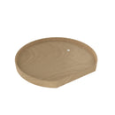 REV A SHELF : Natural Wood D-Shaped Lazy Susan for Corner Base Cabinets w/ Swivel Bearing