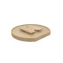 REV A SHELF : Natural Wood D-Shaped Lazy Susan for Corner Base Cabinets w/ Swivel Bearing