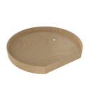 REV A SHELF : Natural Wood Tall D-Shaped Lazy Susan for Corner Base Cabinets w/ Swivel Bearing