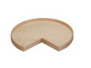 REV A SHELF : Natural Wood Kidney-Shaped Lazy Susan for Corner Base Cabinets w/ Swivel Bearing