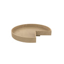 REV A SHELF : Natural Wood Tall Kidney-Shaped Lazy Susan for Corner Base Cabinets w/ Swivel Bearing
