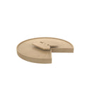 REV A SHELF : Natural Wood Tall Kidney-Shaped Lazy Susan for Corner Base Cabinets w/ Swivel Bearing