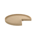 REV A SHELF : Natural Wood Kidney-Shaped Lazy Susan for Corner Base Cabinets w/ Swivel Bearing