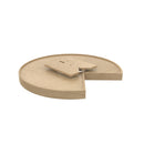 REV A SHELF : Natural Wood Kidney-Shaped Lazy Susan for Corner Base Cabinets w/ Swivel Bearing