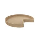 REV A SHELF : Natural Wood Tall Kidney-Shaped Lazy Susan for Corner Base Cabinets w/ Swivel Bearing