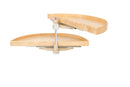 REV A SHELF : Natural Wood Pivot and Slide Half-Moon 2-Shelf Organizer for Blind Corner Cabinets