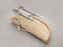 REV A SHELF : Natural Wood Pivot and Slide Half-Moon 2-Shelf Organizer for Blind Corner Cabinets