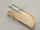 REV A SHELF : Natural Wood Pivot and Slide Half-Moon 2-Shelf Organizer for Blind Corner Cabinets