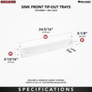 REV A SHELF : Polymer Tip-Out Tray for Sink Base Cabinets