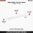 REV A SHELF : Polymer Tip-Out Tray for Sink Base Cabinets